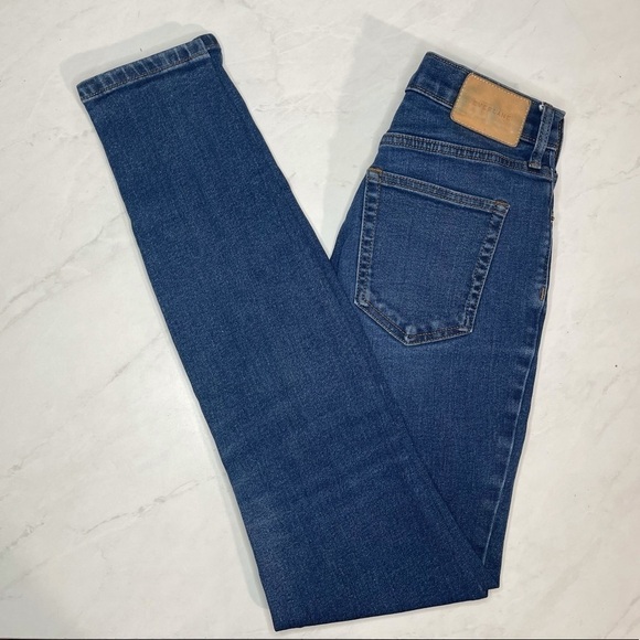 Everlane High Rise Skinny Medium Wash Jeans Size 25 Tall Indie Sleaze Neutral - Picture 8 of 8